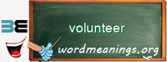 WordMeaning blackboard for volunteer